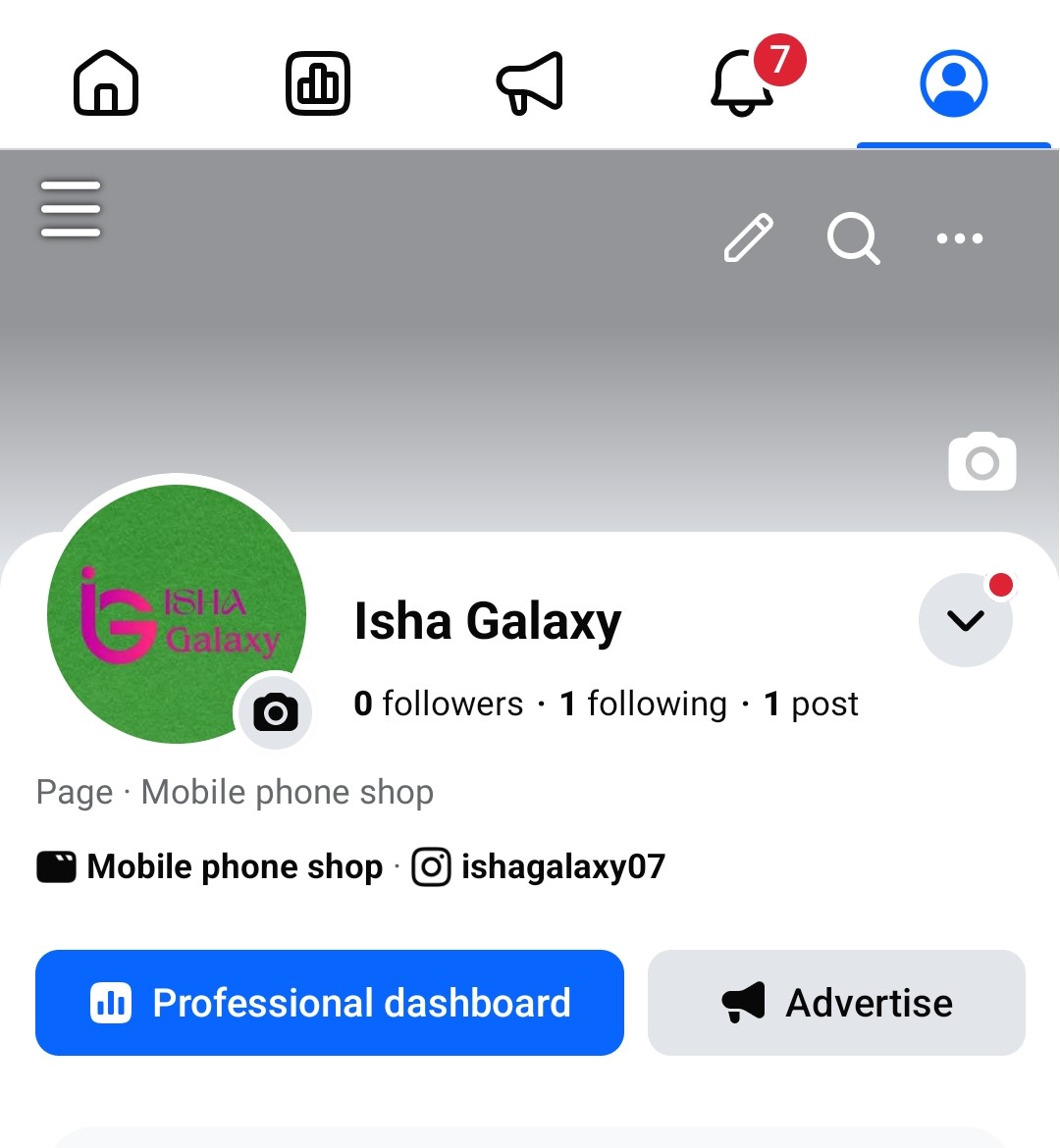 Isha Galaxy FB Profile