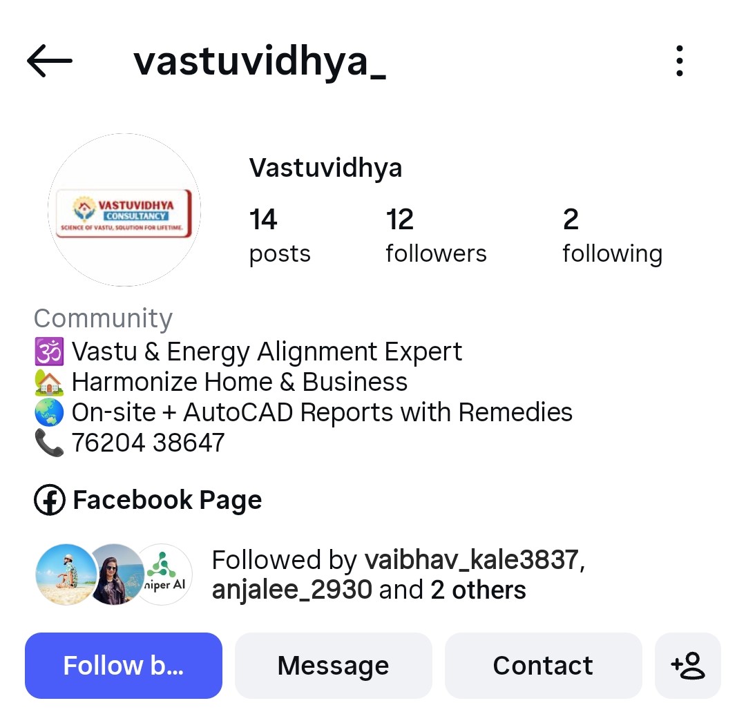 Vastuvidhya Insta Profile