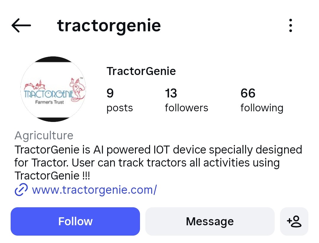 Tractor Genie Insta Profile